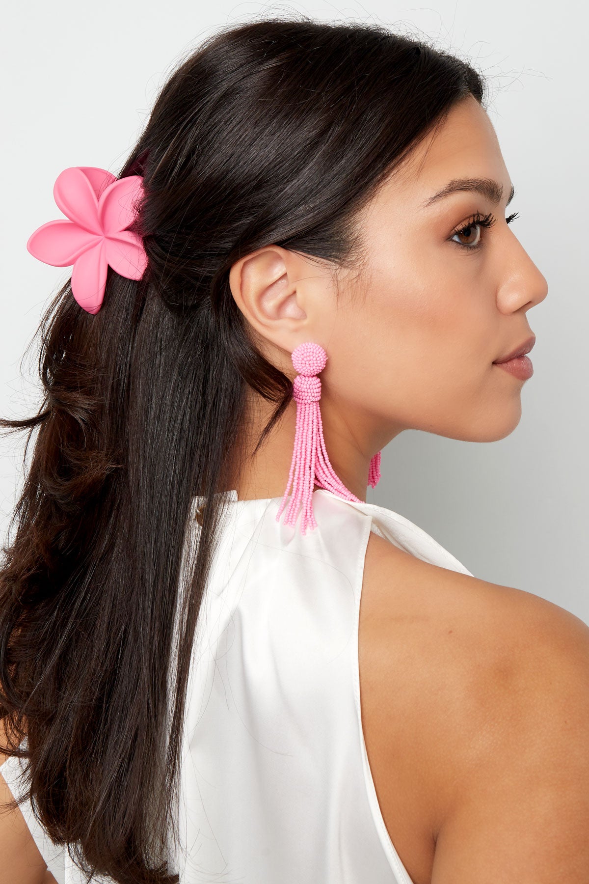 Pince à cheveux fleur - Plastique