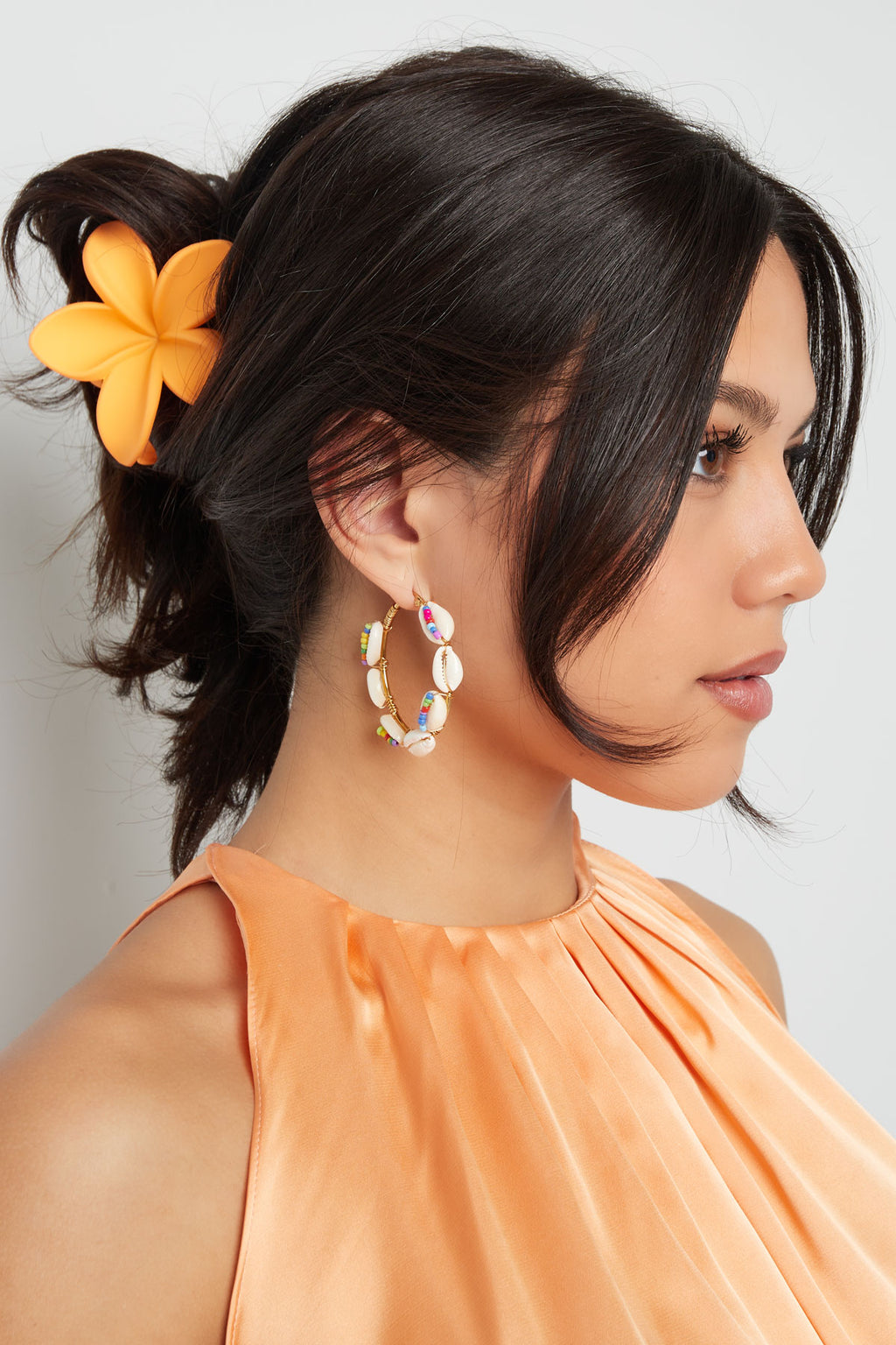 Pince à cheveux fleur - Plastique