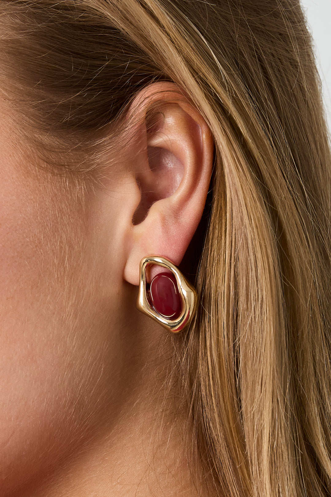 Boucles d'oreilles puces en alliage, forme irrégulière, style rétro, collection Daily Simple, bijoux pour femmes