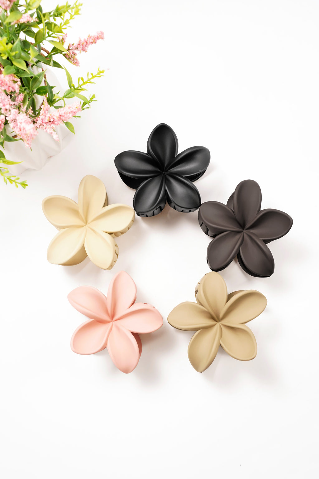 Pince à cheveux fleur - Plastique
