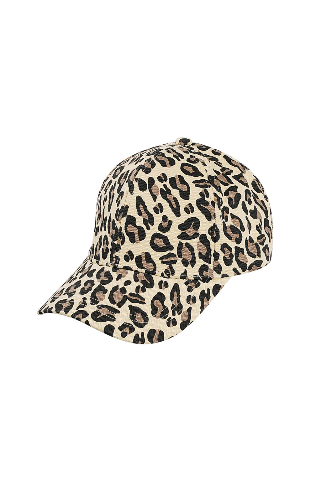 Casquette à imprimé léopard - marron