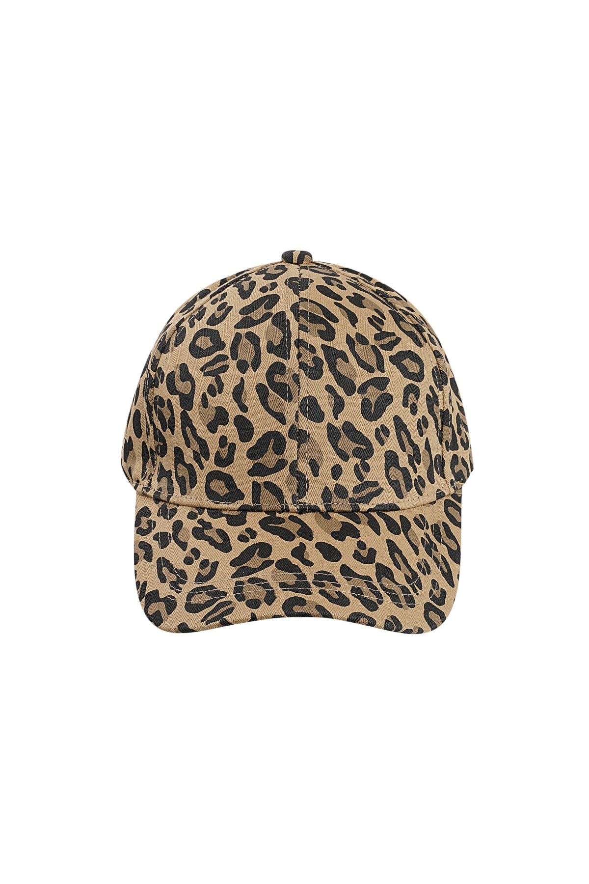 Casquette à imprimé léopard - marron
