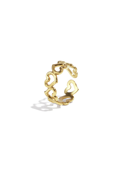 Bagues minimalistes en acier inoxydable, style cœur, décontractées, simples et quotidiennes, bijoux pour femmes