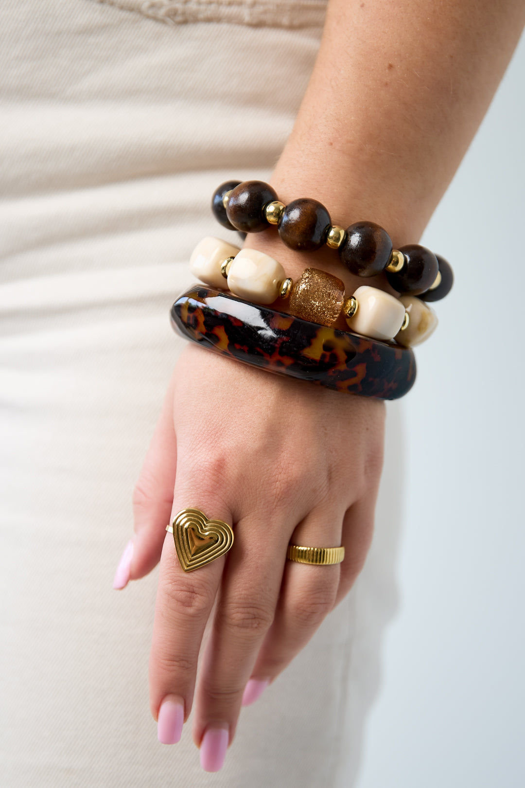 Bracelets en résine à imprimé léopard, collection classique et simple pour femmes