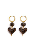 Boucles d'oreilles en perles d'acier inoxydable en forme de cœur, collection Daily Simple, bijoux pour femmes