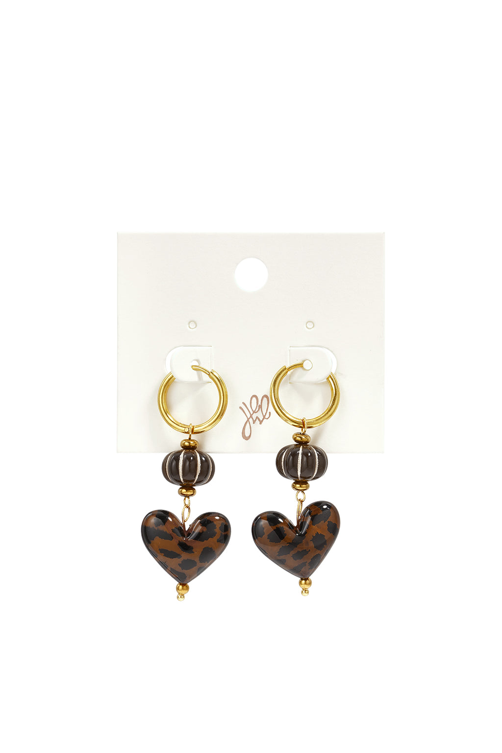 Boucles d'oreilles en perles d'acier inoxydable en forme de cœur, collection Daily Simple, bijoux pour femmes