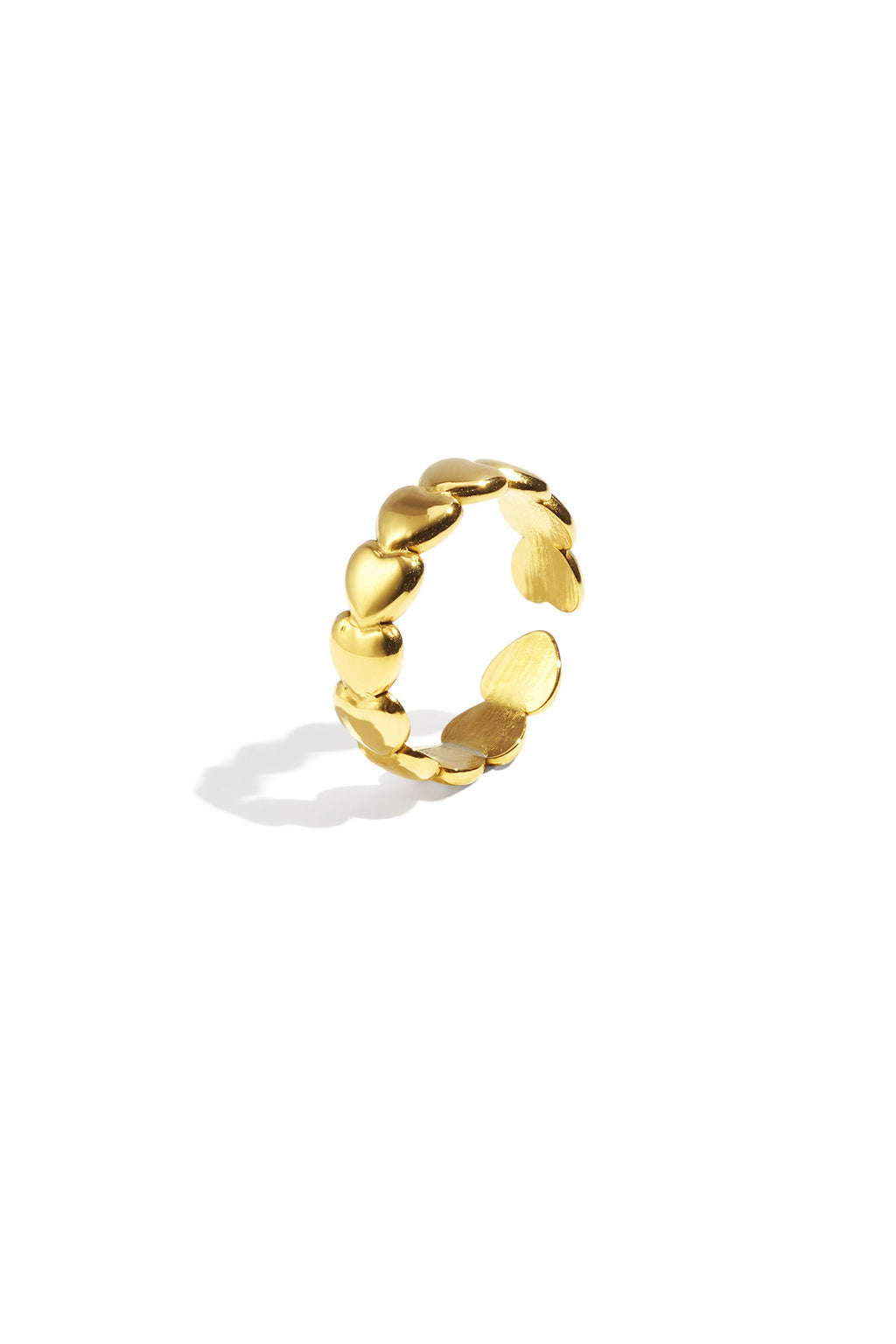 Bagues minimalistes en acier inoxydable, style cœur, décontractées, simples et quotidiennes, bijoux pour femmes