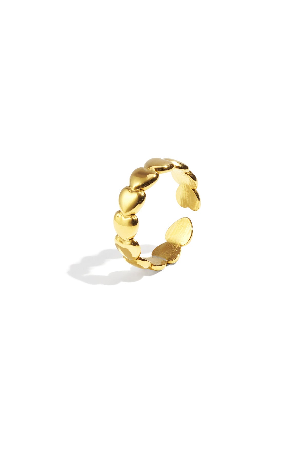 Bagues minimalistes en acier inoxydable, style cœur, décontractées, simples et quotidiennes, bijoux pour femmes