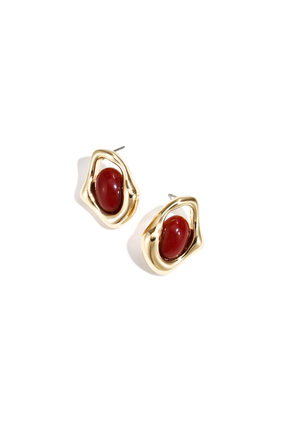 Boucles d'oreilles puces en alliage, forme irrégulière, style rétro, collection Daily Simple, bijoux pour femmes